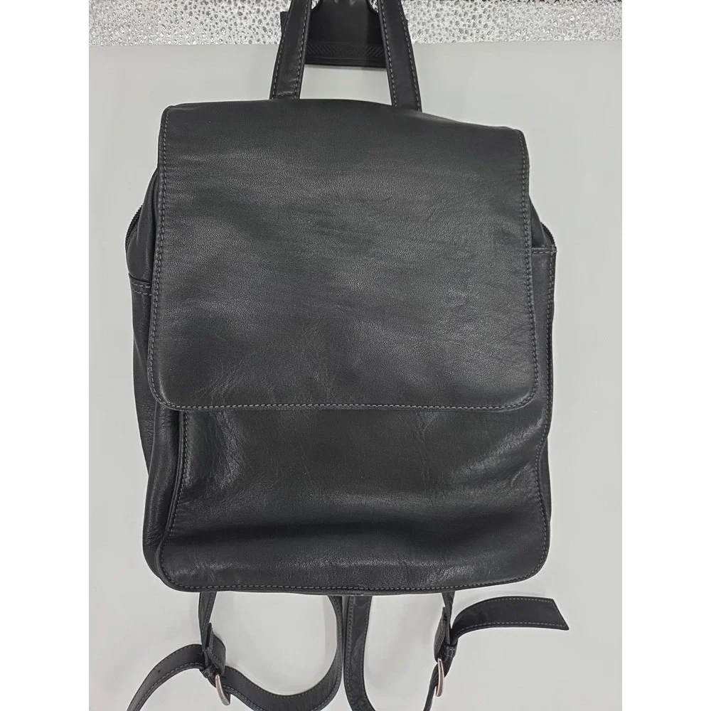 Tignanello‎ Small Backpack Organizer Black Soft Genuine Leather